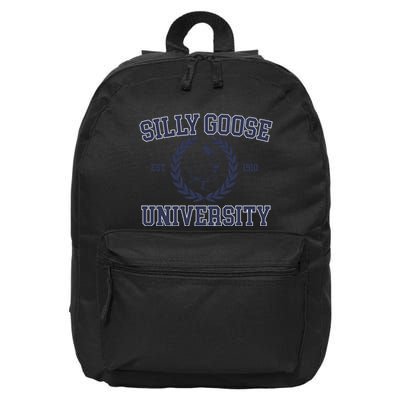 Cute Silly Goose University Gift 16 in Basic Backpack