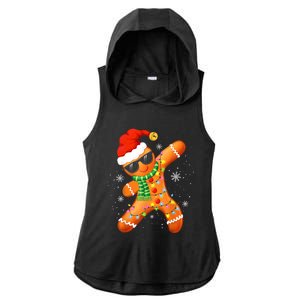 Christmas Shirts Gingerbread Xmas Lights Ladies PosiCharge Tri-Blend Wicking Draft Hoodie Tank