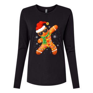 Christmas Shirts Gingerbread Xmas Lights Womens Cotton Relaxed Long Sleeve T-Shirt