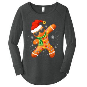 Christmas Shirts Gingerbread Xmas Lights Women's Perfect Tri Tunic Long Sleeve Shirt