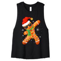 Christmas Shirts Gingerbread Xmas Lights Women's Racerback Cropped Tank