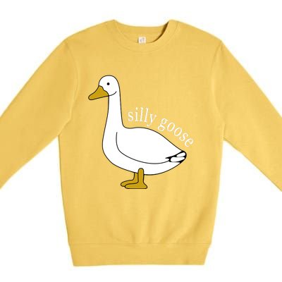 Cute Silly Goose Ugly Xmas Funny Goose Trendy Premium Crewneck Sweatshirt