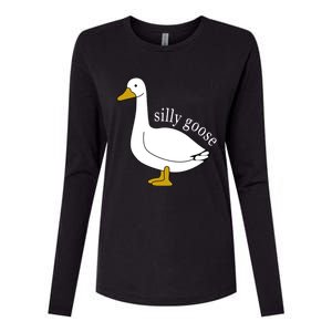 Cute Silly Goose Ugly Xmas Funny Goose Trendy Womens Cotton Relaxed Long Sleeve T-Shirt