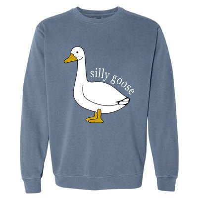 Cute Silly Goose Ugly Xmas Funny Goose Trendy Garment-Dyed Sweatshirt