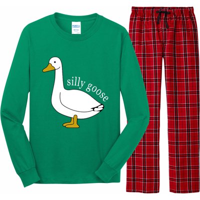 Cute Silly Goose Ugly Xmas Funny Goose Trendy Long Sleeve Pajama Set