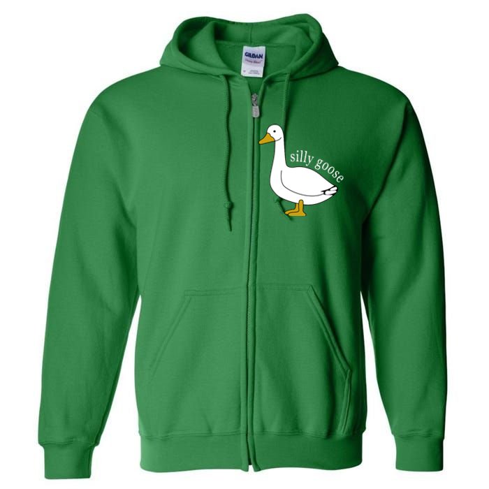 Cute Silly Goose Ugly Xmas Funny Goose Trendy Full Zip Hoodie