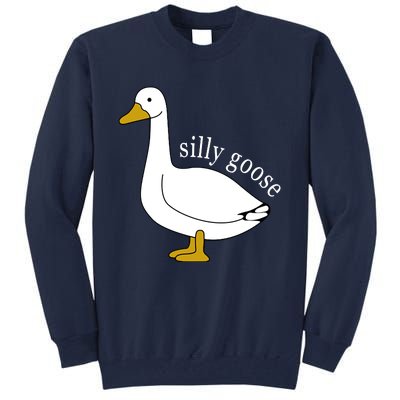 Cute Silly Goose Ugly Xmas Funny Goose Trendy Tall Sweatshirt