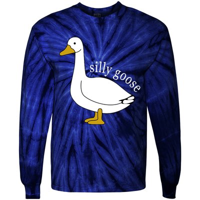 Cute Silly Goose Ugly Xmas Funny Goose Trendy Tie-Dye Long Sleeve Shirt