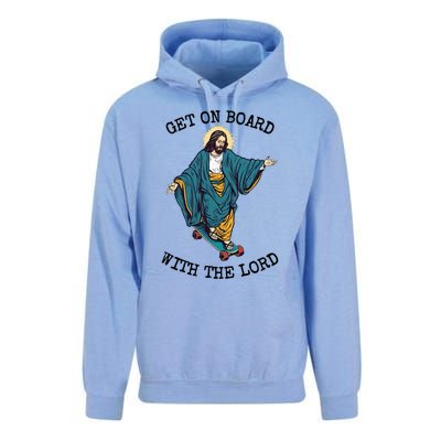 Christ Skateboarding Get On Board With The Lord Jesus Skate Unisex Surf Hoodie