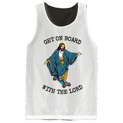Christ Skateboarding Get On Board With The Lord Jesus Skate Mesh Reversible Basketball Jersey Tank