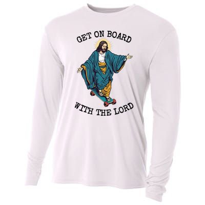 Christ Skateboarding Get On Board With The Lord Jesus Skate Cooling Performance Long Sleeve Crew