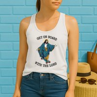 Christ Skateboarding Get On Board With The Lord Jesus Skate Womens Tank Top