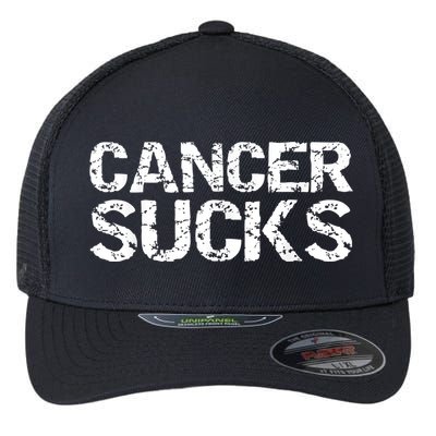 Cancer Sucks Gift Hooded Cancer Flexfit Unipanel Trucker Cap