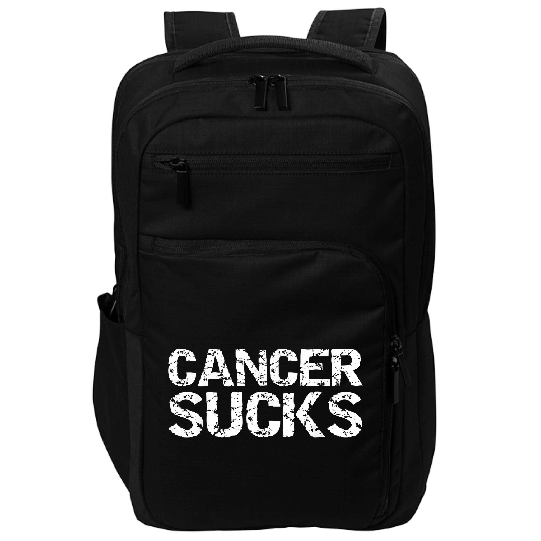 Cancer Sucks Gift Hooded Cancer Impact Tech Backpack