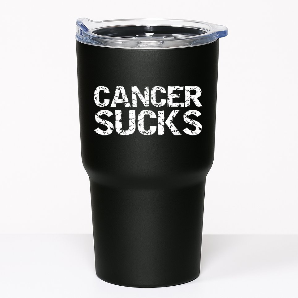 Cancer Sucks Gift Hooded Cancer Tumbler