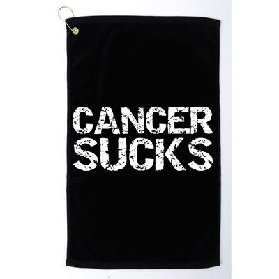 Cancer Sucks Gift Hooded Cancer Golf Towel