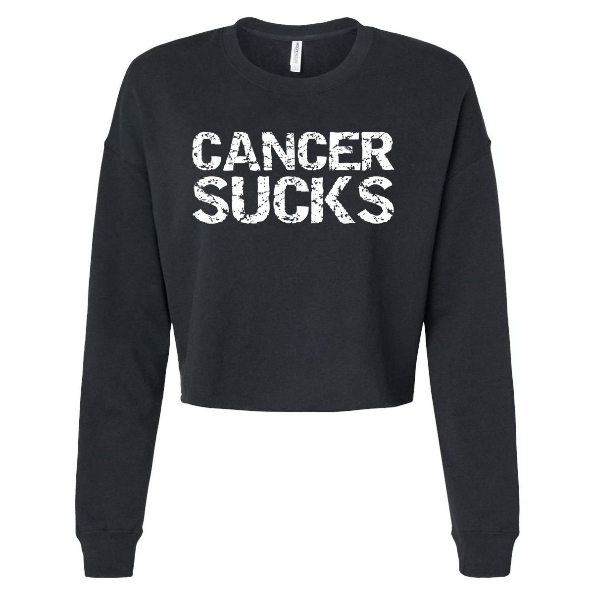 Cancer Sucks Gift Hooded Cancer Cropped Pullover Crew