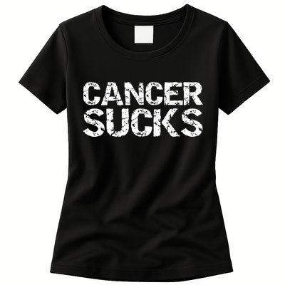 Cancer Sucks Gift Hooded Cancer Womens T-Shirt