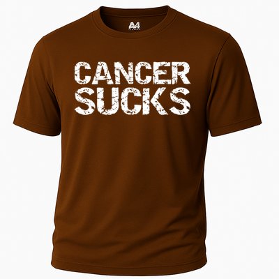 Cancer Sucks Gift Hooded Cancer Cooling Performance Crew T-Shirt