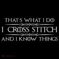 Cross Stitching Gifts I Cross Stitch & I Know Things Funny Flexfit Unipanel Trucker Cap