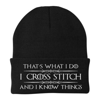 Cross Stitching Gifts I Cross Stitch & I Know Things Funny Beanie