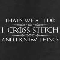 Cross Stitching Gifts I Cross Stitch & I Know Things Funny 25L Jumbo Tote