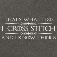 Cross Stitching Gifts I Cross Stitch & I Know Things Funny Cotton Canvas Backpack