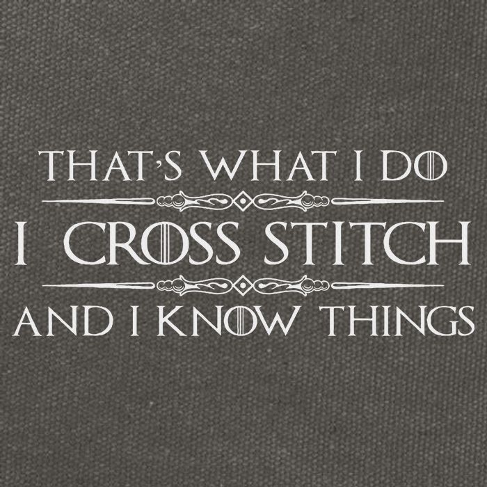 Cross Stitching Gifts I Cross Stitch & I Know Things Funny Cotton Canvas Backpack