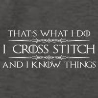 Cross Stitching Gifts I Cross Stitch & I Know Things Funny Vector Backpack