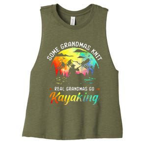 Classic Somes Grandmas Knit Real Grandmas Women's Racerback Cropped Tank