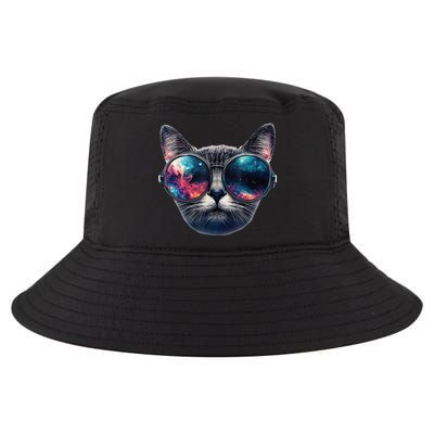 Cat Space Glasses Sunglasses Universe Meme Funny Graphic  Cool Comfort Performance Bucket Hat