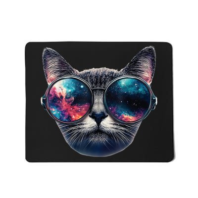 Cat Space Glasses Sunglasses Universe Meme Funny Graphic  Mousepad