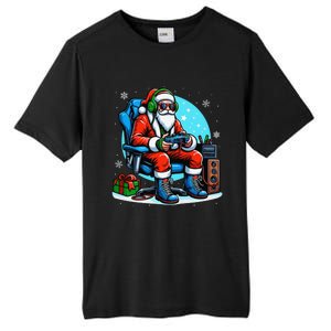 Christmas Santa Gamer Xmas Funny Video Gaming Christmas Tall Fusion ChromaSoft Performance T-Shirt