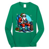 Christmas Santa Gamer Xmas Funny Video Gaming Christmas Long Sleeve Shirt