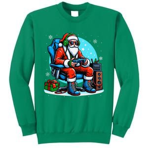 Christmas Santa Gamer Xmas Funny Video Gaming Christmas Sweatshirt