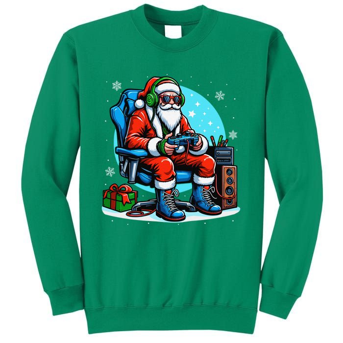 Christmas Santa Gamer Xmas Funny Video Gaming Christmas Sweatshirt