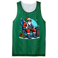 Christmas Santa Gamer Xmas Funny Video Gaming Christmas Mesh Reversible Basketball Jersey Tank