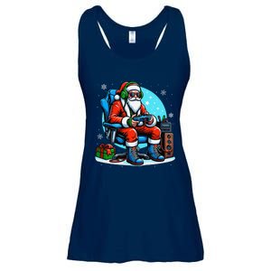 Christmas Santa Gamer Xmas Funny Video Gaming Christmas Ladies Essential Flowy Tank