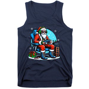 Christmas Santa Gamer Xmas Funny Video Gaming Christmas Tank Top