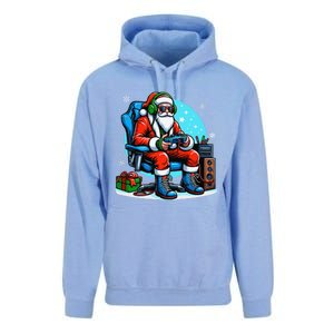 Christmas Santa Gamer Xmas Funny Video Gaming Christmas Unisex Surf Hoodie