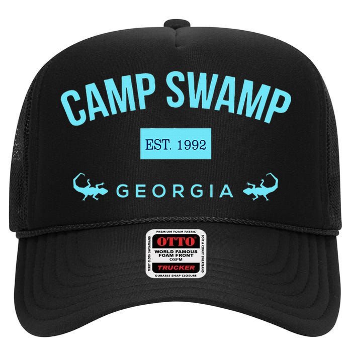 Camp Swamp Georgia Est 1992 – Camp Swamp Merch High Crown Mesh Back Trucker Hat