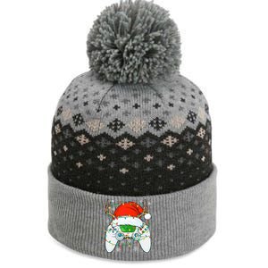 Christmas Santa Gamer Xmas Funny Video Gaming Christmas The Baniff Cuffed Pom Beanie