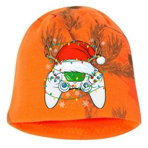 Christmas Santa Gamer Xmas Funny Video Gaming Christmas Kati - Camo Knit Beanie