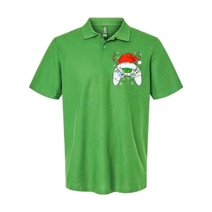 Christmas Santa Gamer Xmas Funny Video Gaming Christmas Softstyle Adult Sport Polo