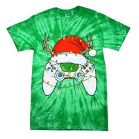 Christmas Santa Gamer Xmas Funny Video Gaming Christmas Tie-Dye T-Shirt