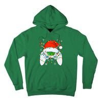 Christmas Santa Gamer Xmas Funny Video Gaming Christmas Tall Hoodie