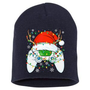 Christmas Santa Gamer Xmas Funny Video Gaming Christmas Short Acrylic Beanie