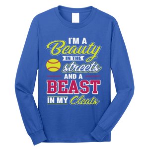 Cute Softball Gift For Softball Players Long Sleeve Shirt