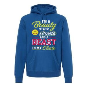 Cute Softball Gift For Softball Players Premium Hoodie