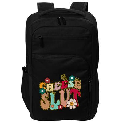 Cheese Slut Groovy Christmas Sarcastic Saying Impact Tech Backpack